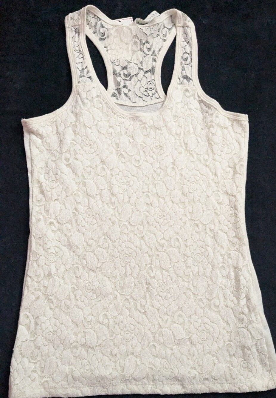 NWOT! Aeropostale White Lace Racerback Tank Top Size XS